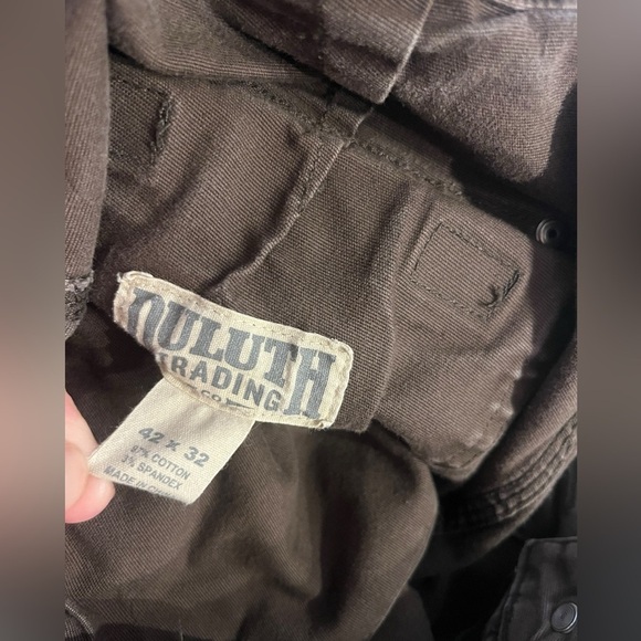 Duluth Trading Co Flex Fire Hose Pants Men's Measured 40x29 Dark Brown Workwear - Picture 4 of 6